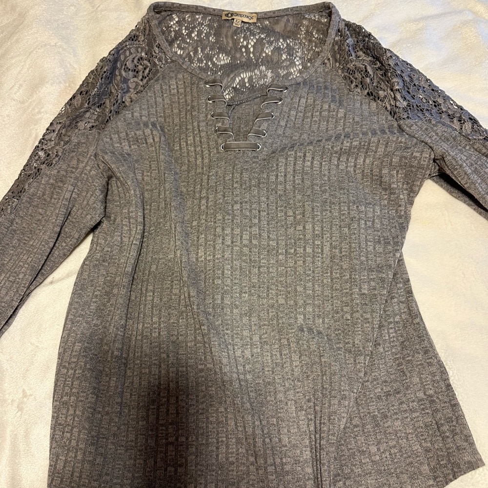 Democracy shirt lace back